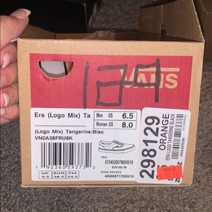 Tangerine/Black Logo Vans